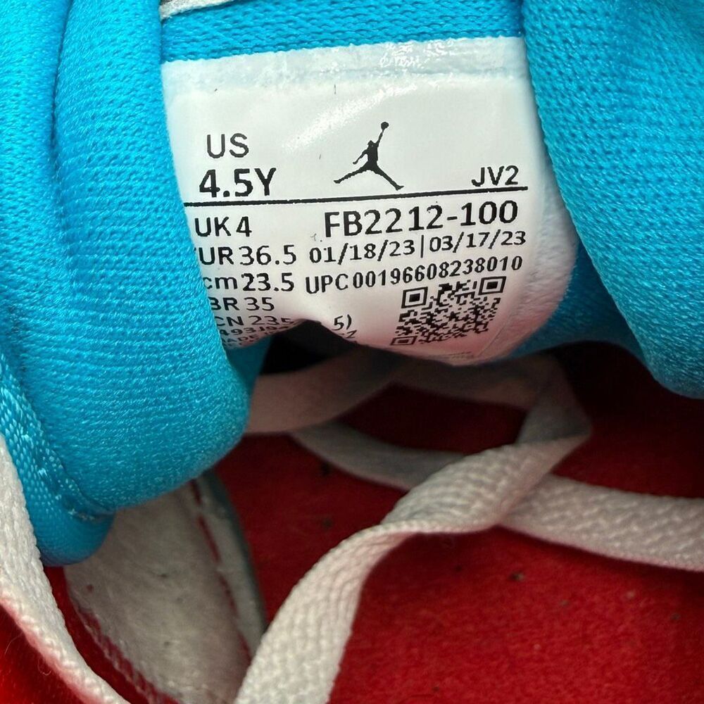 Nike Air Jordan 1 Mid “NC To CHI” 2023 Blue White Gold Red US Kids Size 4.5Y / E - Picture 13 of 14